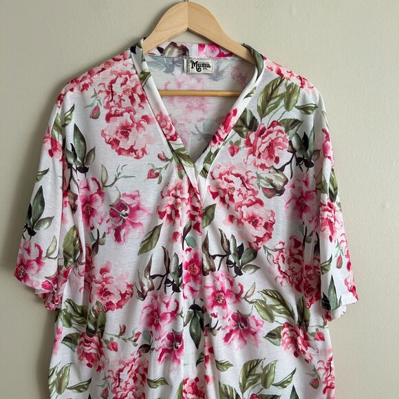 Show Me Your Mumu Floral Print V-Neck Tunic Nightgown - Picture 4 of 9